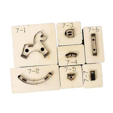 Imagem de kowaku Molde de corte em forma de cavalo Modelos em forma de cavalo Madeira resistente Estêncil de desenvolvimento Reutilizável DIY Cavalo de balanço, 7 cm x 6,5 cm
