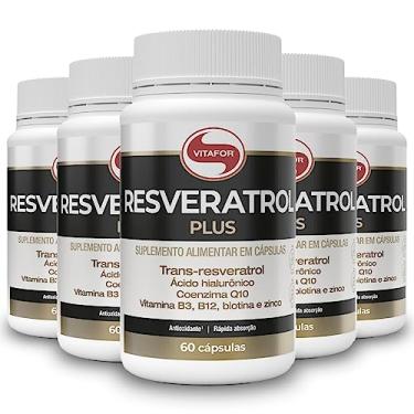 Imagem de Kit 5 Resveratrol Plus Vitafor 60 Cápsulas