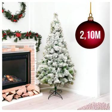 Imagem de Árvore De Natal Luxo Pinheiro Com Neve Nevada Cactos 2,10M - Taira Hom