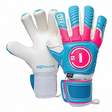 Imagem de N1 Goalkeeper gloves Horus 2.0 Elite Luvas de Goleiro Adulto para Futebol Profissional com Corte Padrão. De Látex Alemão com Fechamento de Dupla Volta. Grande Amortecimento e Proteção. Zaka. 11