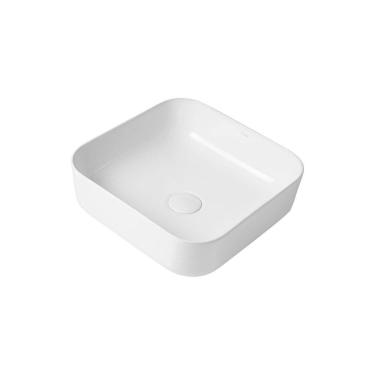 Imagem de Cuba de Apoio Quadrada 38,5x38,5x13,5cm Sentiero sem Mesa Acqua Brasil Branco