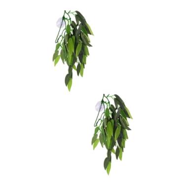 Imagem de DOITOOL 2 Unidades plantas aquáticas para aquário artificial ornamento animal vime para aquários plantas de aquário tanque de água planta falsa Plantas aquáticas artificiais
