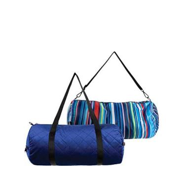 Imagem de LOQI Bolsa reversível acolchoada Weekender, Bolsa reversível acolchoada para Weekender, Betty Blue, One Size