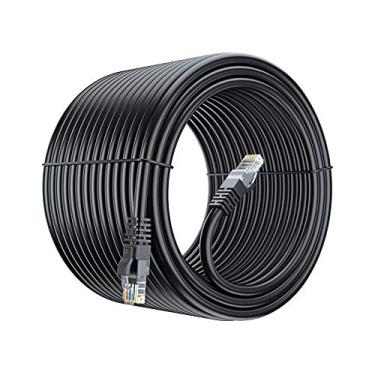 Imagem de Cabo Ethernet Maximm Cat 6, Cabos Cat6 – Cabo de Internet Snagless Cabo de rede de computador de cobre puro listado UL, 24 AWG – Inclui abraçadeiras de cabo., Preto, 250 Feet