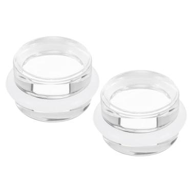 Imagem de PATIKIL 2 batentes de porta, batente de porta, batente de porta, cunha de cunha, batente de porta autoadesivo, acrílico resistente para parte inferior do piso da porta, cilindro transparente