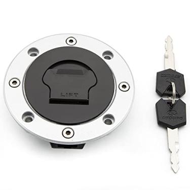 Imagem de NBVLKH Tampa de tanque de combustível de motocicleta com conjunto de trava de chave para Suzuki VX800 1990-1996 RF600 1993-1998 RF900 1994-1999 GSF600 1995-1999 GS500 1989-2001