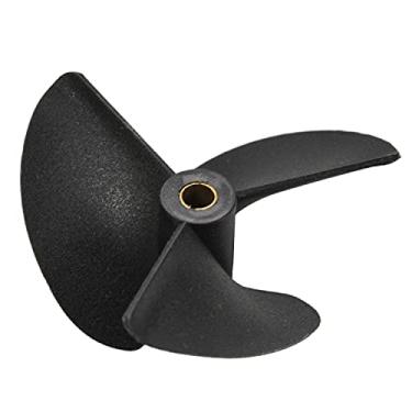 Imagem de Fielect 1Pc 3 Blades Propeller for Ship Model Rc Boat Propeller Model Black Plastic Positive Paddle 52mm Diameter 4mm Hole Dia