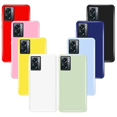 Imagem de HAIJ (Pacote com 8) para OnePlus Nord N300 5G, capa de proteção de telefone à prova de choque de gel de silicone macio para OnePlus Nord N300, vermelho, preto, azul escuro, amarelo, rosa, branco,