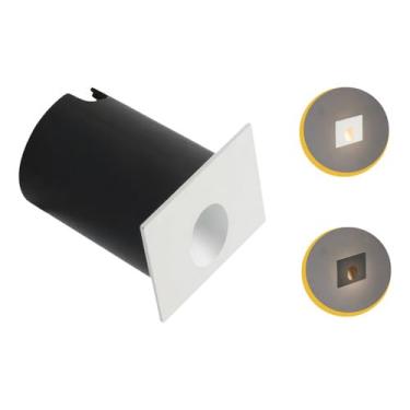 Imagem de Balizador Led 2w Parede Embutir Escada Luminária Bivolt Ip65 (Branco)