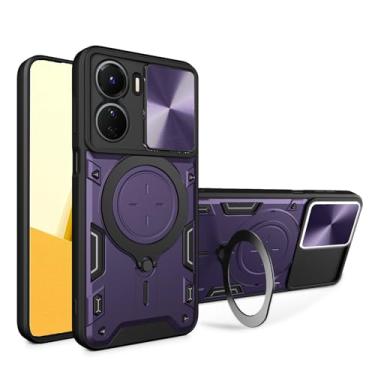 Imagem de Elubugod Capa compatível com Nubia Neo 5G, compatível com ZTE Blade V41 Vita 5G, com capa de lente de câmera deslizante compatível com ZTE Axon 40 Lite/Blade V40 Design/V50 Design 5G capa roxa