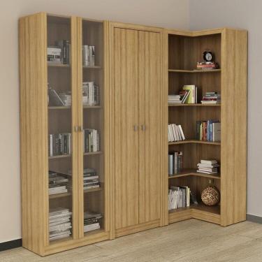 Imagem de Kit 3 Armários Multiuso de Escritório Amendoa