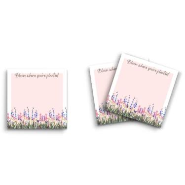 Imagem de Butler in the Home Sticky Notes Pacote com 3 7,6 cm x 7,6 cm, 50 folhas por bloom, bloom where you "re plantted flowers, lindos blocos de notas engraçados papelaria papel planejador de diário