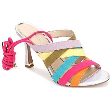 Imagem de Kenneth Cole Sandália feminina Blanche 85 X Band Wrap com salto, Beterraba Multi, 38