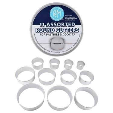 Imagem de R&M International Cortadores redondos de biscoito e pastelaria, tamanhos variados, conjunto de 11 peças