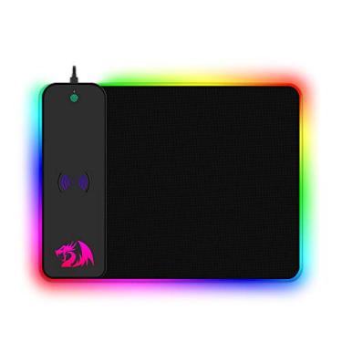 Imagem de Redragon MOUSEPAD GAMER CRATER Qi WIRELESS RGB PRETO - P028