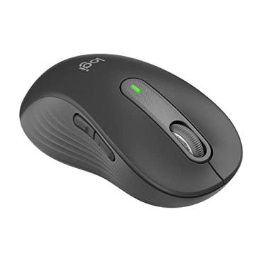 Imagem de Mouse Sem Fio Logitech Signature M650 L Left para Canhotos com Design de Tamanho Padrão, Clique Silencioso, Botões Laterais Personalizáveis, Conexão USB e Bluetooth - Grafite