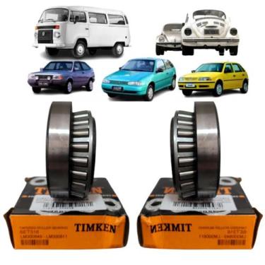 Imagem de Kit 2 Rolamento Satelite Gol Fusca Kombi Santana 113517185b - TIMKEM F