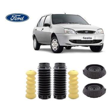 Imagem de 2 Kit Coxim Batente Coifa Do Amortecedor Traseiro Ford Fiesta 1999 200