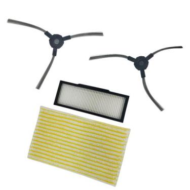 Imagem de Kit 2un Escova Filtro e Refil MOP Compatível com Robô Karcher RCV1 9.3