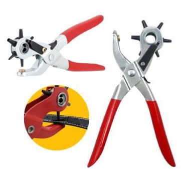 Imagem de  Alicate Vazador 9pol Furador Couro Eva Cinto Chinelo 6 Furos - ferram