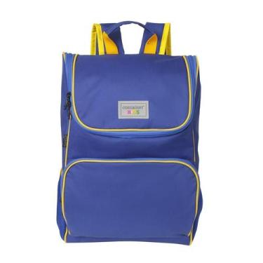 Imagem de Mochila Infantil G - Azul Médio e amarelo - DERMIWIL