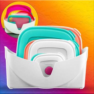 Imagem de Organizador De Tampas Plastico Porta Tampas Sanremo, Branco