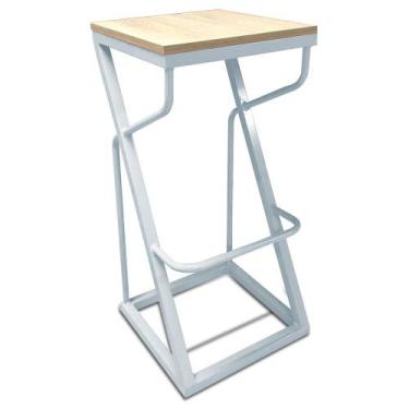 Imagem de Banco Alto Bistrô Industrial Banqueta Cozinha Balcão Área Gourmet Germ