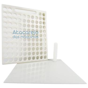 Imagem de Placa Porcionadora Dosadora de Doce Brigadeiro 104 Furos 10g - Solrac