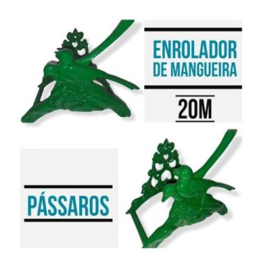 Imagem de 2 Unidade Suporte Enrolador Mangueira Jardim Alumínio - Funditex, Verd