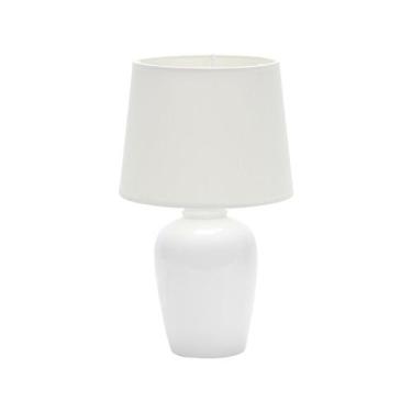 Imagem de Luminária abajur de cerâmica pottery 32cm e-27 - taschibra, BRANCO