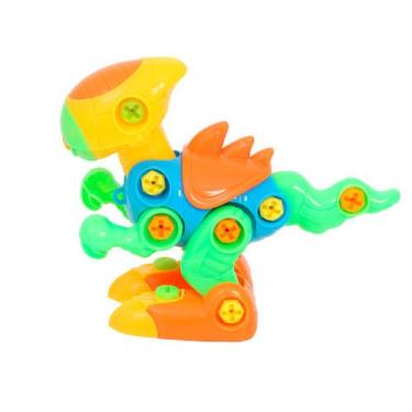 Imagem de T-rex Dinossauro Monta e Desmonta Com Ferramenta Colorido - Jr Toys