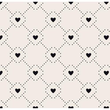 Imagem de Papel De Parede Adesivo Geométrico Com Corações Quarto Teen 1.5m - DEL