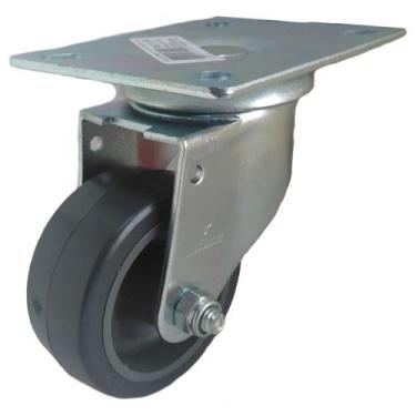 Imagem de Rodizio Gir 3 Placa Roda Pvc Cinza Fp 60kg - Colson - Colson Rodas Rod