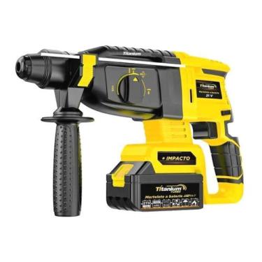 Imagem de Martelete Perfurador E Rompedor Bateria 21V Bivolt Titanium, Amarelo, 