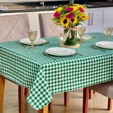 Imagem de Toalha de Mesa Xadrez Estampada Quadrada Festa Junina - Millenia Decor