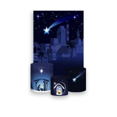 Imagem de Painel De Festa 3d Vertical + Trio De Capa Cilindro - Sagrada Família 