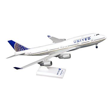 Imagem de Daron Skymarks United 747-400 Post Co Merge Model Kit with Gear (1/200 Scale), White