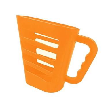 Imagem de Suporte Porta Leite Iogurte Saquinho 1 Litro Plástica Cozinha Laranja 