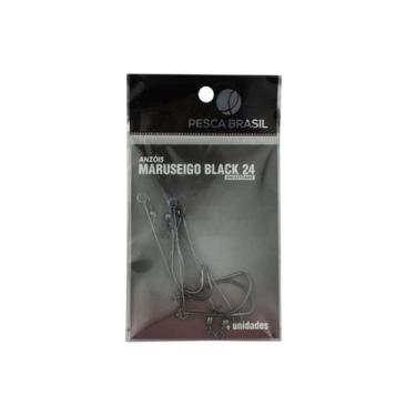 Imagem de Anzol Encastoado Maruseigo Black 24 4un. - Pesca Brasil