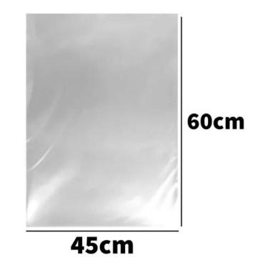 Imagem de Kit com 100 Sacos Grande 45x60cm Embalagem Presente Transparente Celof