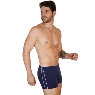 Imagem de Sunga shorts masculina adul laterais elástico e cordão de regulagem pe
