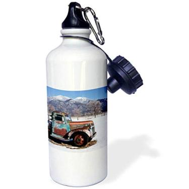 Imagem de 3dRose Garrafa de água "Old Truck Sitting The A Field Taos New Mexico USA. Sports", 600 ml, natural