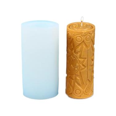 Imagem de Tone Fun Moldes de silicone 3D em forma de coluna de lua estrelada para fazer velas, resina, velas de aromaterapia, sabonete de cera artesanal, decoração de casa, artesanato