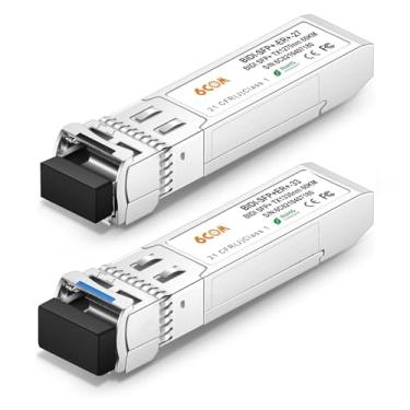 Imagem de 6COMGIGA Um par de transceptor 10G BiDi SFP+, 10GBase-BIDI 1270nm/1330nm SMF, até 60 km, compatível com Cisco, Ubiquiti, D-Link, Supermicro, Netgear e outros interruptores abertos