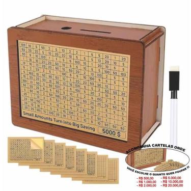 Imagem de Cofre Guarda Dinheiro Woodbox Japones Kakebo Desafio Classic