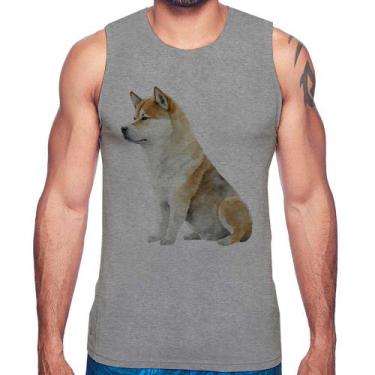 Imagem de Regata Cachorro Shiba Inu - Foca na Moda, Cinza, P