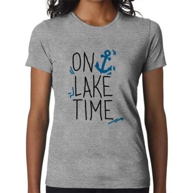 Imagem de Baby Look On Lake Time - Foca na Moda, Cinza, GGG