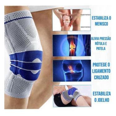 Imagem de Joelheira De Compressão C/ Silicone E Fio De Aço Patelar - Sou Preço, 