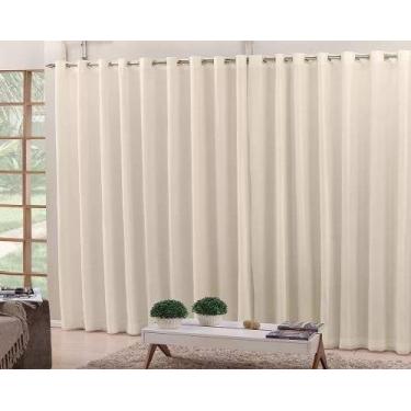 Imagem de Cortina Voil Com Forro Blackout Tecido 3,00x2,80 Corta Luz Avela - CON