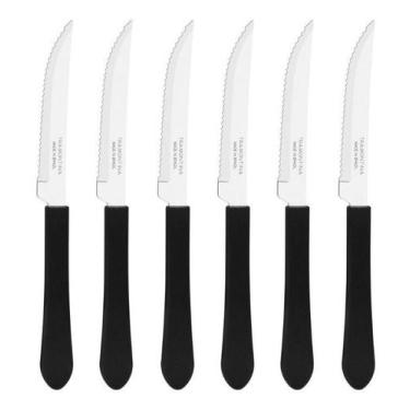 Imagem de Jogo Facas 06 Peças Cozinha Churrasco Leme Tramontina Inox